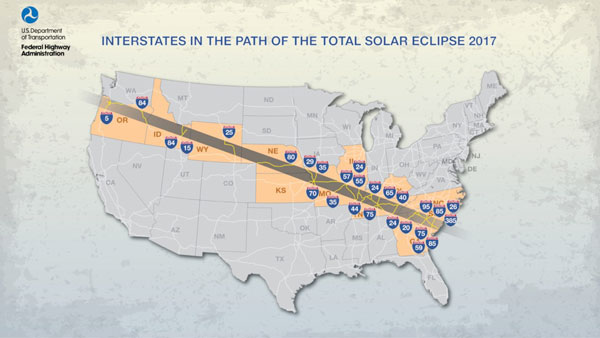 Path of eclipse over Kansas and Missouri