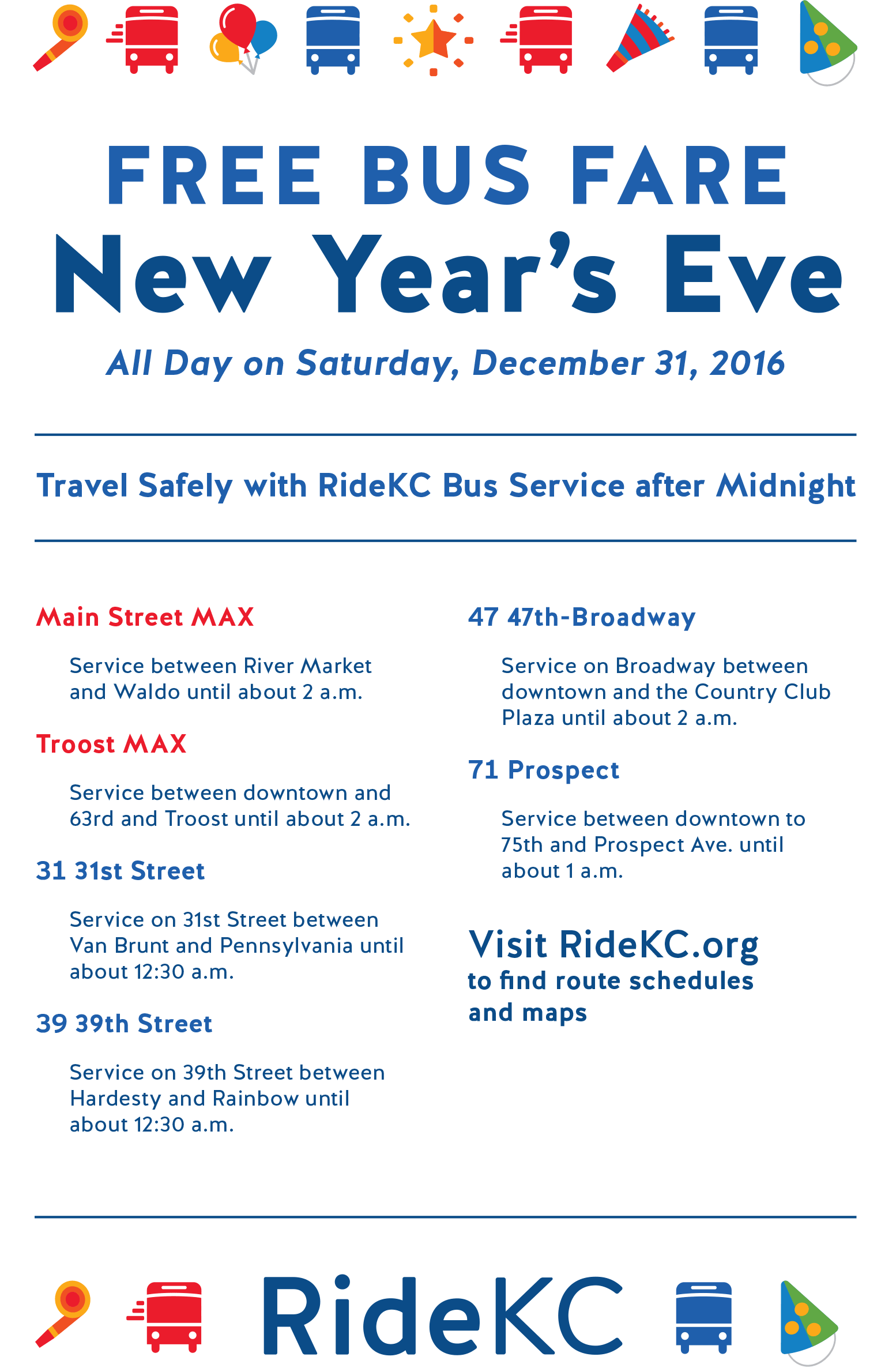 Routes offering late night service