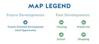 Prospect MAX development map legend