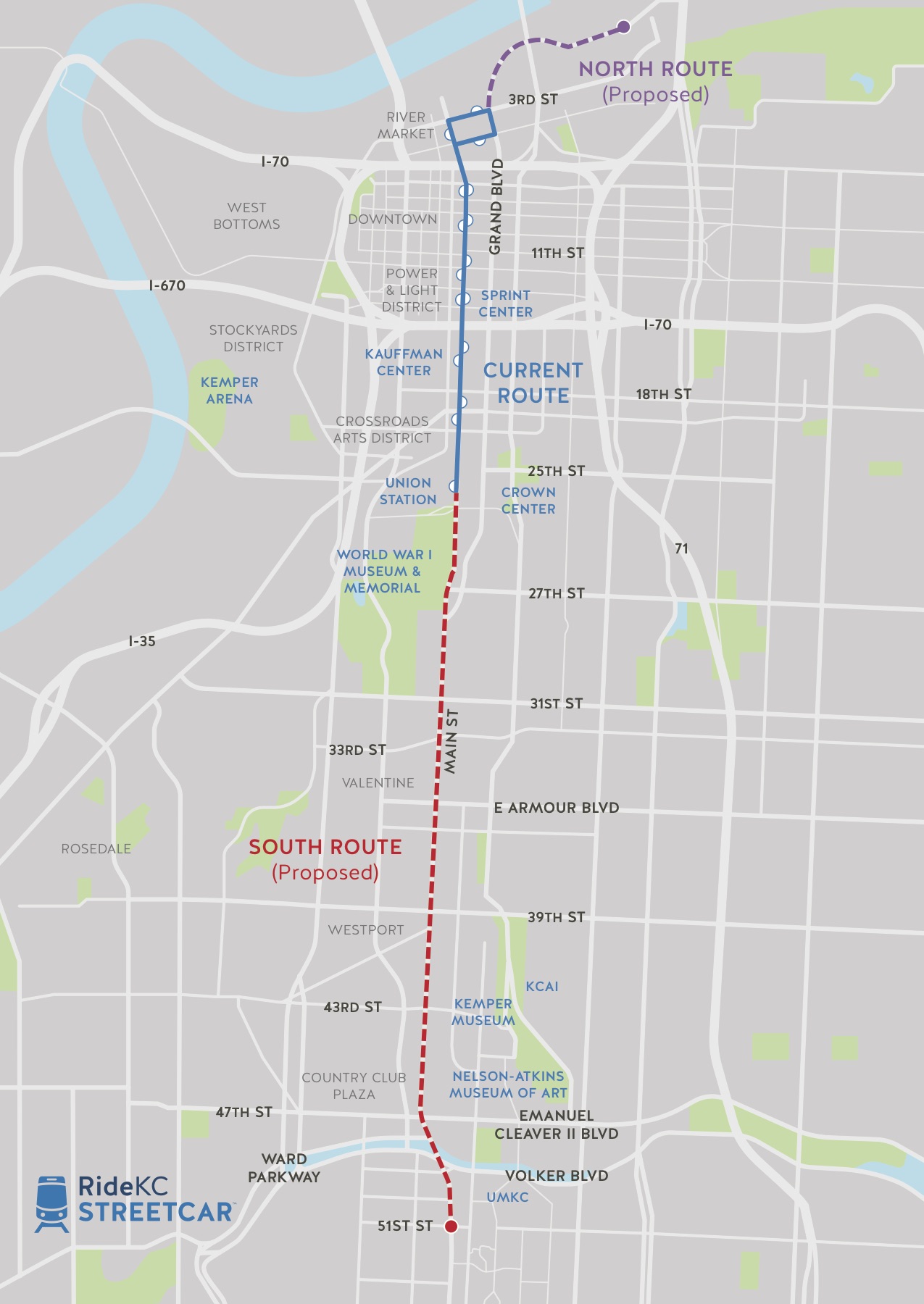 KC Streetcar Expansion Map