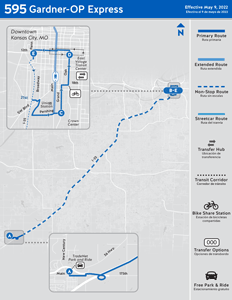 Route 595 Gardner-OP Express Map