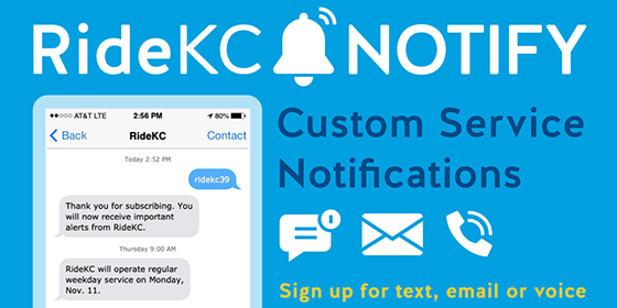 Sign up for RideKC Notify
