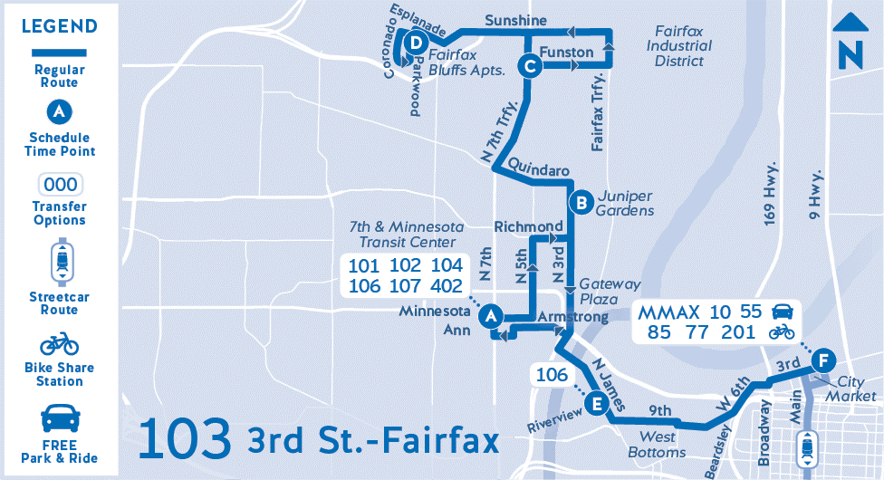 103 3rd Street Fairfax Routes Ridekc