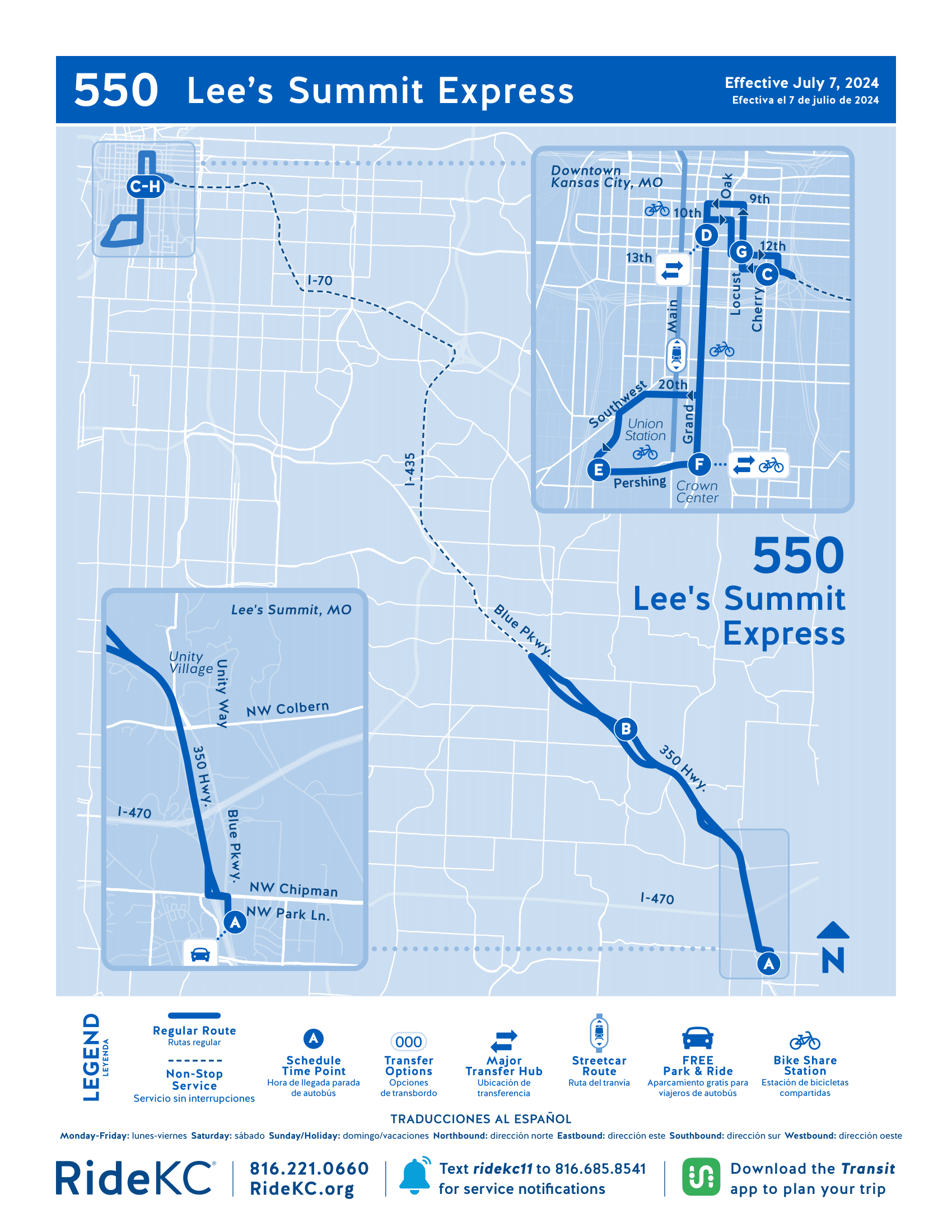 550 Lee’s Summit Express Routes RideKC