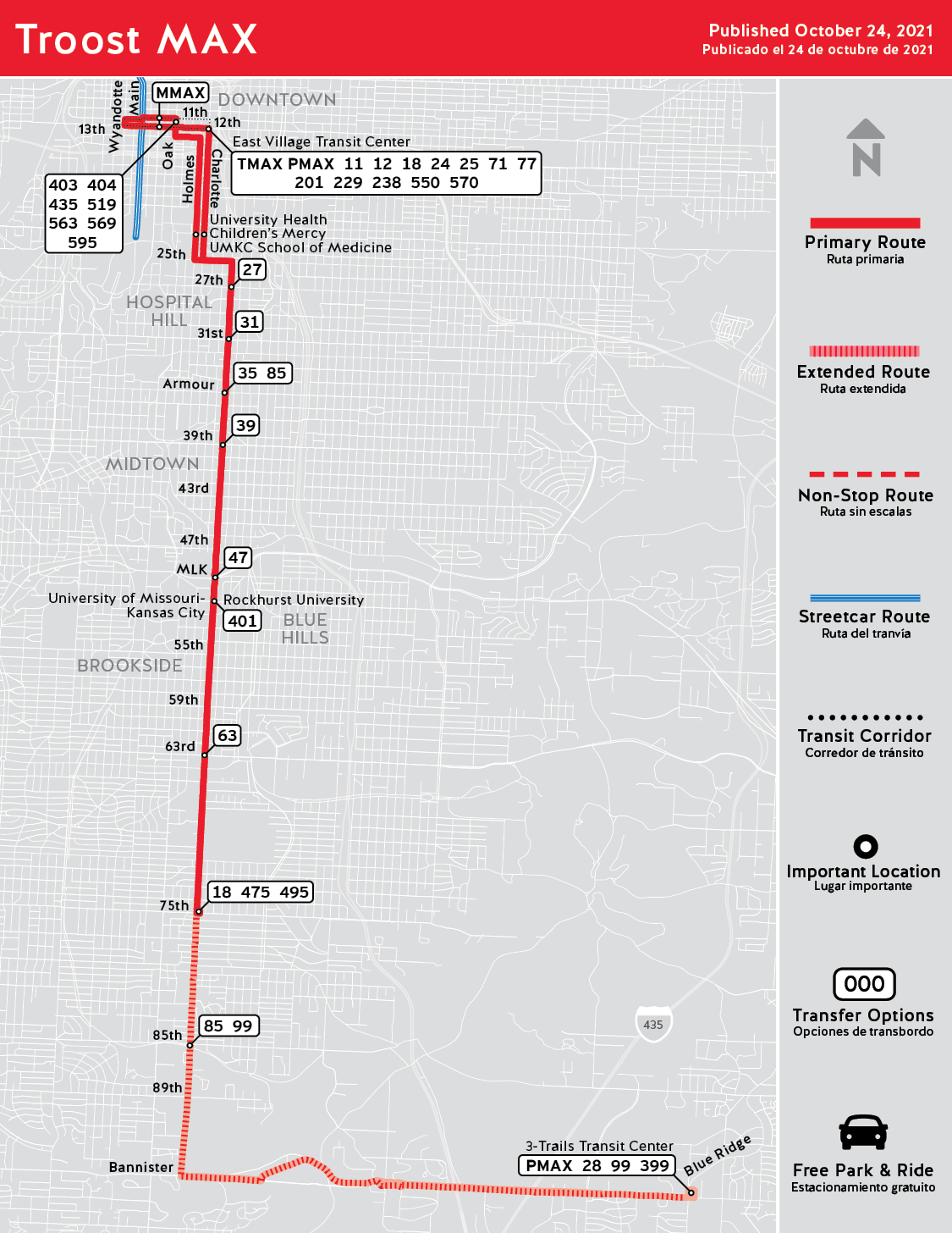 Troost MAX | Routes | RideKC